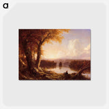 Indian at Sunset - トーマス コール Postcard.