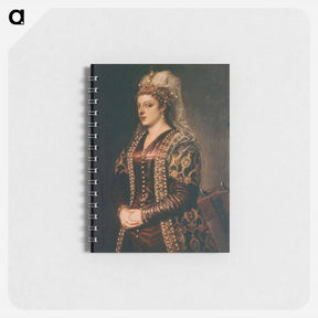 アートメモ帳-Portrait of Caterina Cornaro (1454-1510) wife of King James II of Cyprus, dressed as St. Catherine - ティツィアーノ ヴェチェッリオ Memo.