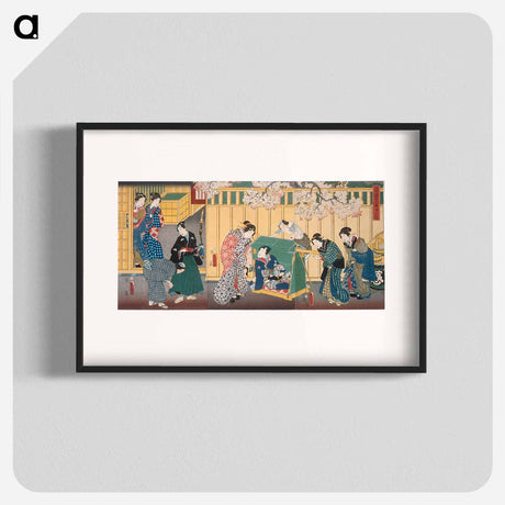 アートポスター-Present-day Genji Visiting the Rokujō Mansion
 - 歌川 国貞 Poster.