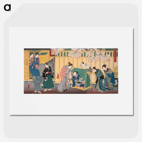アートポスター-Present-day Genji Visiting the Rokujō Mansion
 - 歌川 国貞 Poster.
