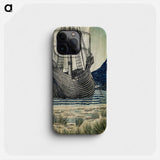 Quest for the Holy Grail Tapestries-Panel 5: The Ship - ウィリアム モリス Phone Case.