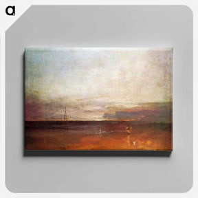 アートパネル-Rocky Bay with Figures - ウィリアム ターナー Canvas.
