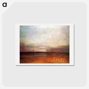 アートポストカード-Rocky Bay with Figures - ウィリアム ターナー Postcard.