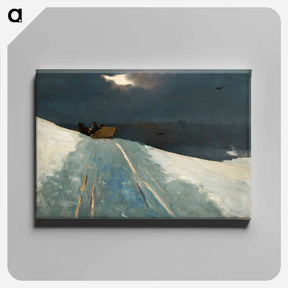 アートパネル-Sleigh Ride - ウィンスロー ホーマー Canvas.
