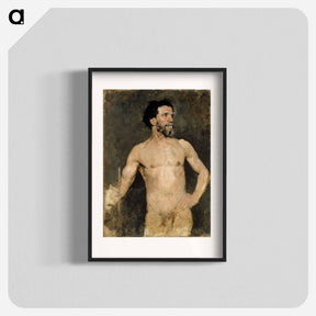 アートポスター-Male model, study - アルバート エーデルフェルト Poster.