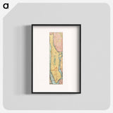 Rapid transit map of Manhattan and adjacent districts of New York City - アンティーク地図 Poster.