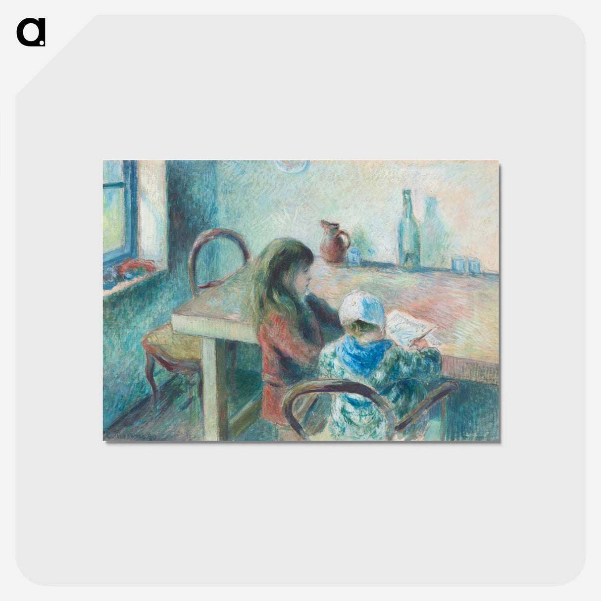 アートポストカード-The Children - カミーユ ピサロ Postcard.