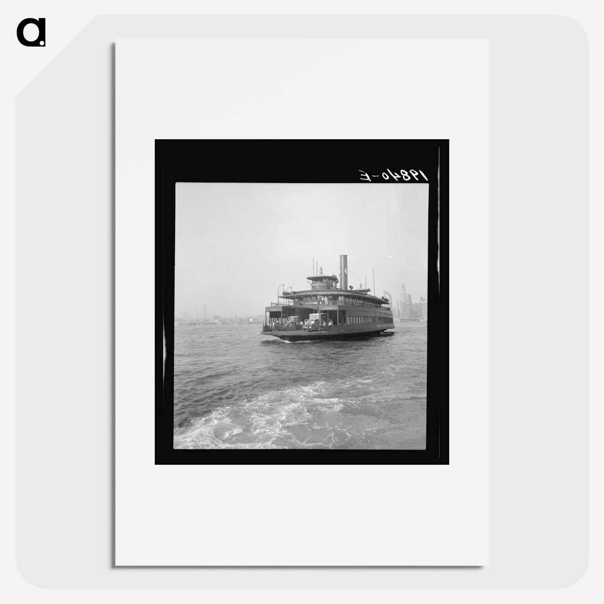 Ferry boats still transport some of the traffic between New York City and Jersey - Dorothea Lange Poster.