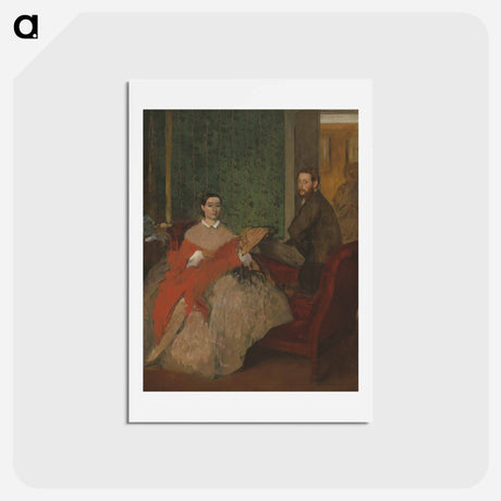 アートポストカード-Edmondo and Thérèse Morbilli - エドガー ドガ Postcard.