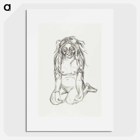 アートポスター-Omega Weeping - エドヴァルド ムンク Poster.