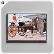 アートパネル-Woman in a horse carriage - エドワード ペンフィールド Canvas.