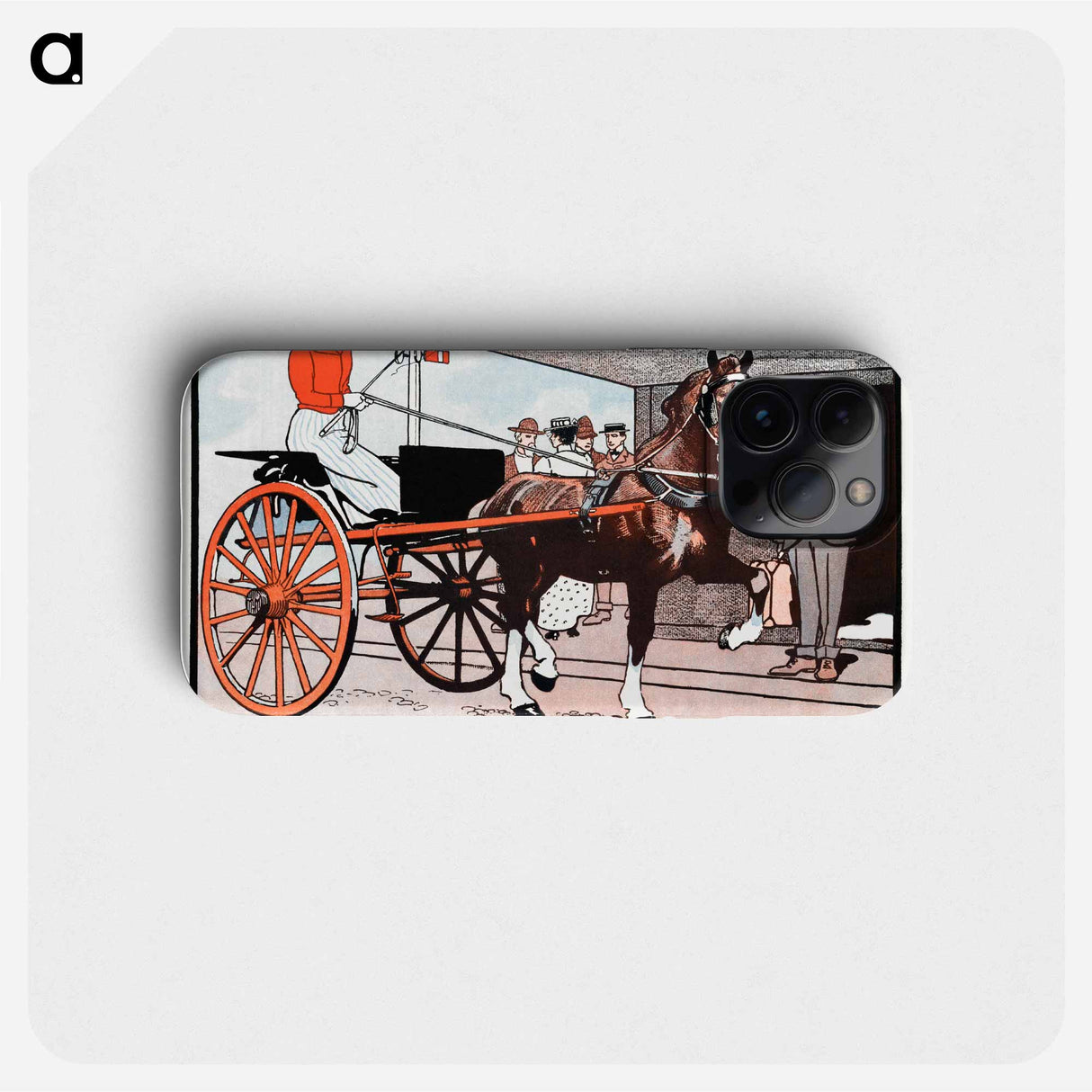 Woman in a horse carriage - Edward Penfield Phone Case.