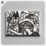 アートパネル-River Bank at Elisabeth - エルンスト ルートヴィヒ キルヒナー Canvas.