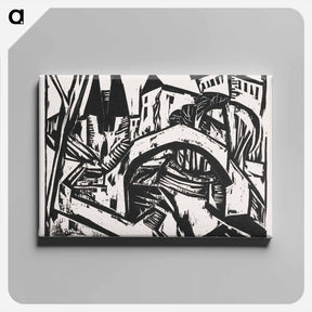 アートパネル-River Bank at Elisabeth - エルンスト ルートヴィヒ キルヒナー Canvas.