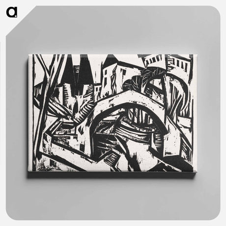 アートパネル-River Bank at Elisabeth - エルンスト ルートヴィヒ キルヒナー Canvas.