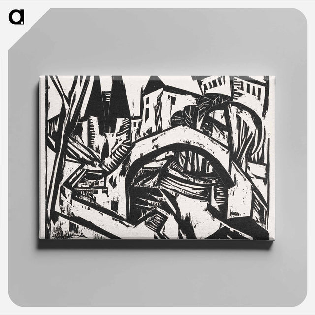 アートパネル-River Bank at Elisabeth - エルンスト ルートヴィヒ キルヒナー Canvas.