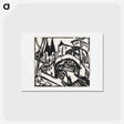 アートポストカード-River Bank at Elisabeth - エルンスト ルートヴィヒ キルヒナー Postcard.