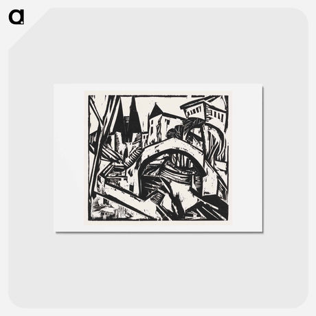 アートポストカード-River Bank at Elisabeth - エルンスト ルートヴィヒ キルヒナー Postcard.