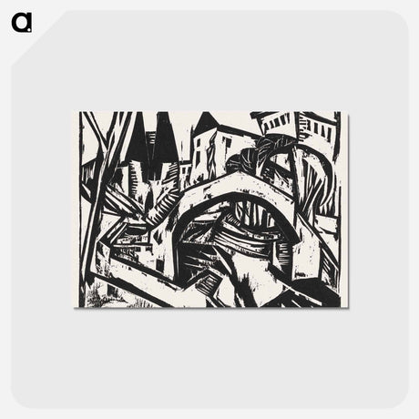 アートポストカード-River Bank at Elisabeth - エルンスト ルートヴィヒ キルヒナー Postcard.