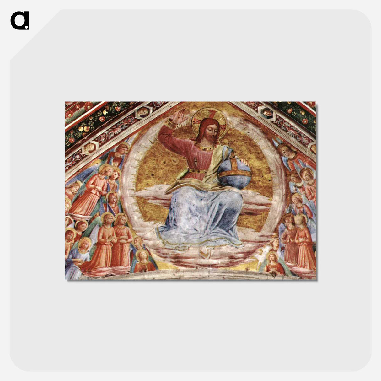 アートポストカード-Christ the Judge - フラ アンジェリコ Postcard.