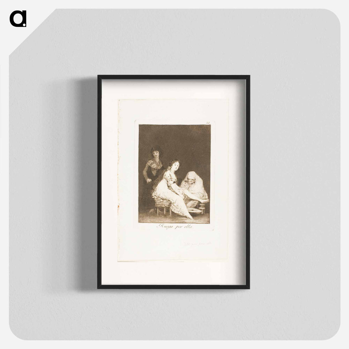 She Prays for Her - Francisco de Goya Poster.
