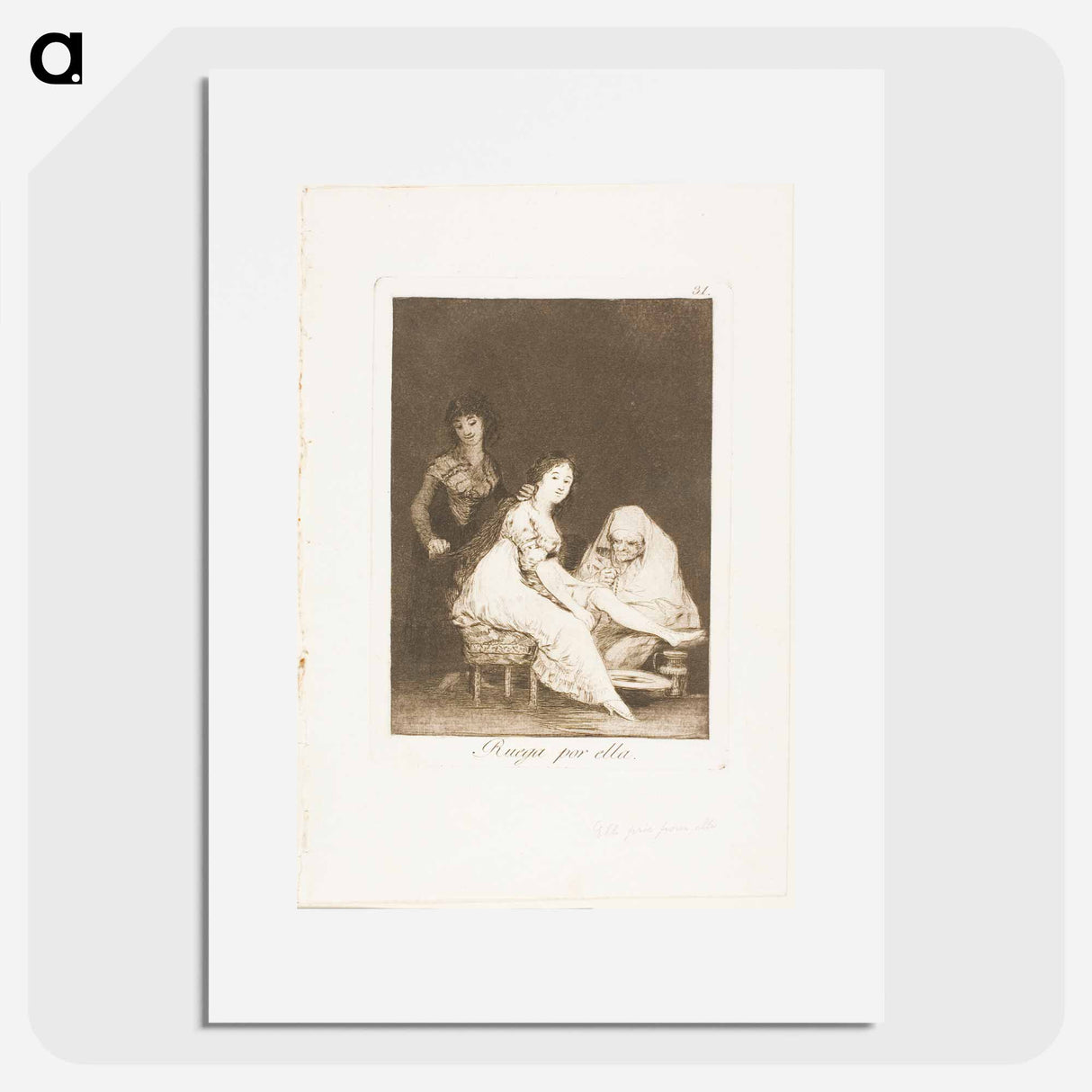 She Prays for Her - Francisco de Goya Poster.
