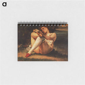 アートメモ帳-Woman with White Stockings - ギュスターヴ クールベ Memo.
