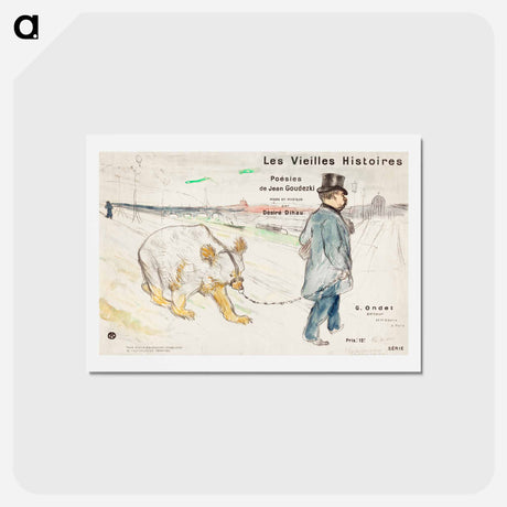 アートポストカード-Les Vielles Histoires - アンリ ド トゥールーズ ロートレック Postcard.