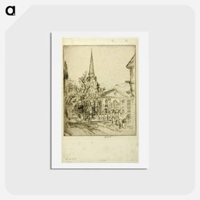 アートポストカード-St. Peter's, From Pine Street, Philadelphia
 - ジョセフ ペネル Postcard.