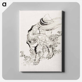 アートパネル-Hokusai’s Japanese tiger - 葛飾 北斎 Canvas.
