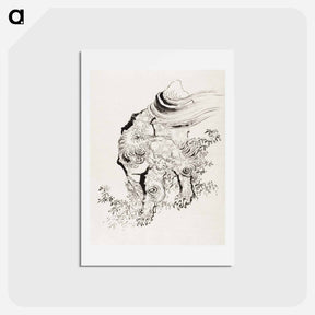 アートポストカード-Hokusai’s Japanese tiger - 葛飾 北斎 Postcard.