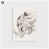 アートポストカード-Hokusai’s Japanese tiger - 葛飾 北斎 Postcard.