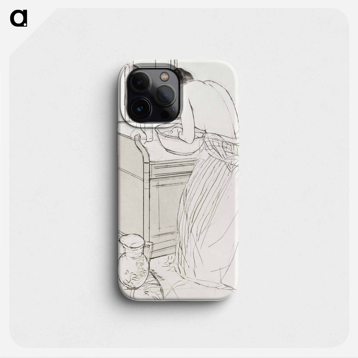 Woman Bathing - Mary Cassatt Phone Case.