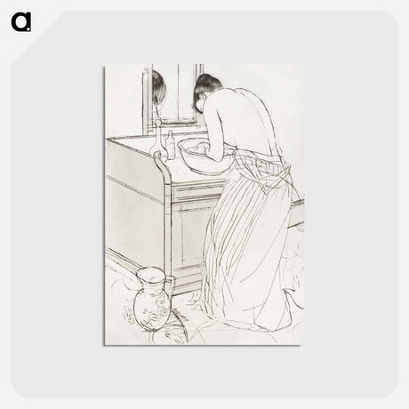 アートポストカード-Woman Bathing - メアリー カサット Postcard.