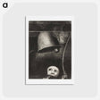 アートポストカード-A Mask Sounds the Funeral Knell - オディロン ルドン Postcard.