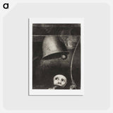 アートポストカード-A Mask Sounds the Funeral Knell - オディロン ルドン Postcard.