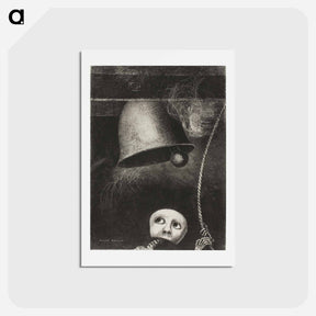 アートポストカード-A Mask Sounds the Funeral Knell - オディロン ルドン Postcard.