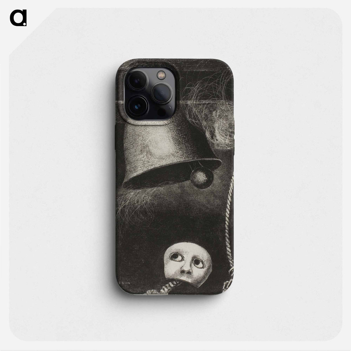 A Mask Sounds the Funeral Knell - Odilon Redon Phone Case.