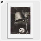 A Mask Sounds the Funeral Knell - Odilon Redon Poster.