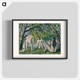 Three Bathers - Paul Cezanne Poster.