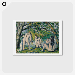 アートポストカード-Three Bathers - ポール セザンヌ Postcard.