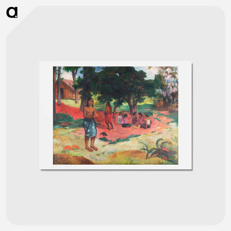 アートポストカード-Whispered Words (Parau Parau) - ポール ゴーギャン Postcard.