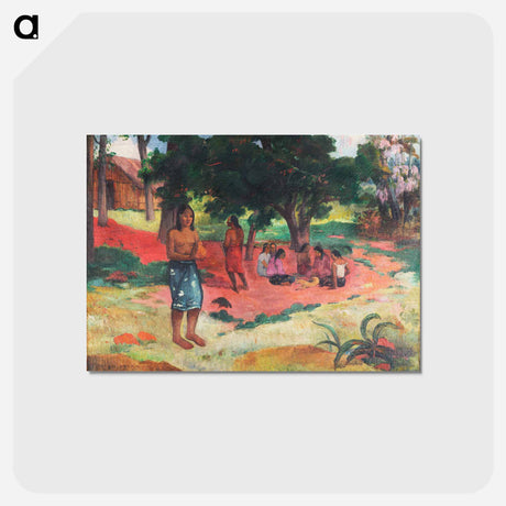 アートポストカード-Whispered Words (Parau Parau) - ポール ゴーギャン Postcard.