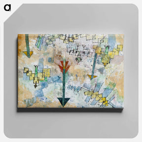 アートパネル-Birds Swooping Down and Arrows
 - パウル クレー Canvas.