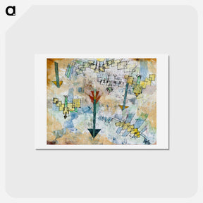 アートポストカード-Birds Swooping Down and Arrows
 - パウル クレー Postcard.