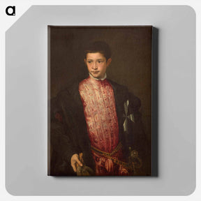 アートパネル-Portrait of Ranuccio Farnese - ティツィアーノ ヴェチェッリオ Canvas.