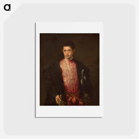 アートポストカード-Portrait of Ranuccio Farnese - ティツィアーノ ヴェチェッリオ Postcard.