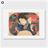 アートポスター-Competition of Contemporary Fashions: Sexy Beauty
 - 歌川 国貞 Poster.
