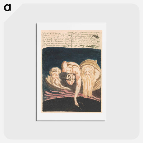 アートポストカード-The First Book of Urizen, Plate 13 - ウィリアム ブレイク Postcard.