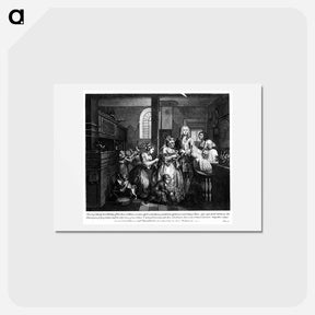 アートポストカード-Married to an Old Maid - ウィリアム ホガース Postcard.